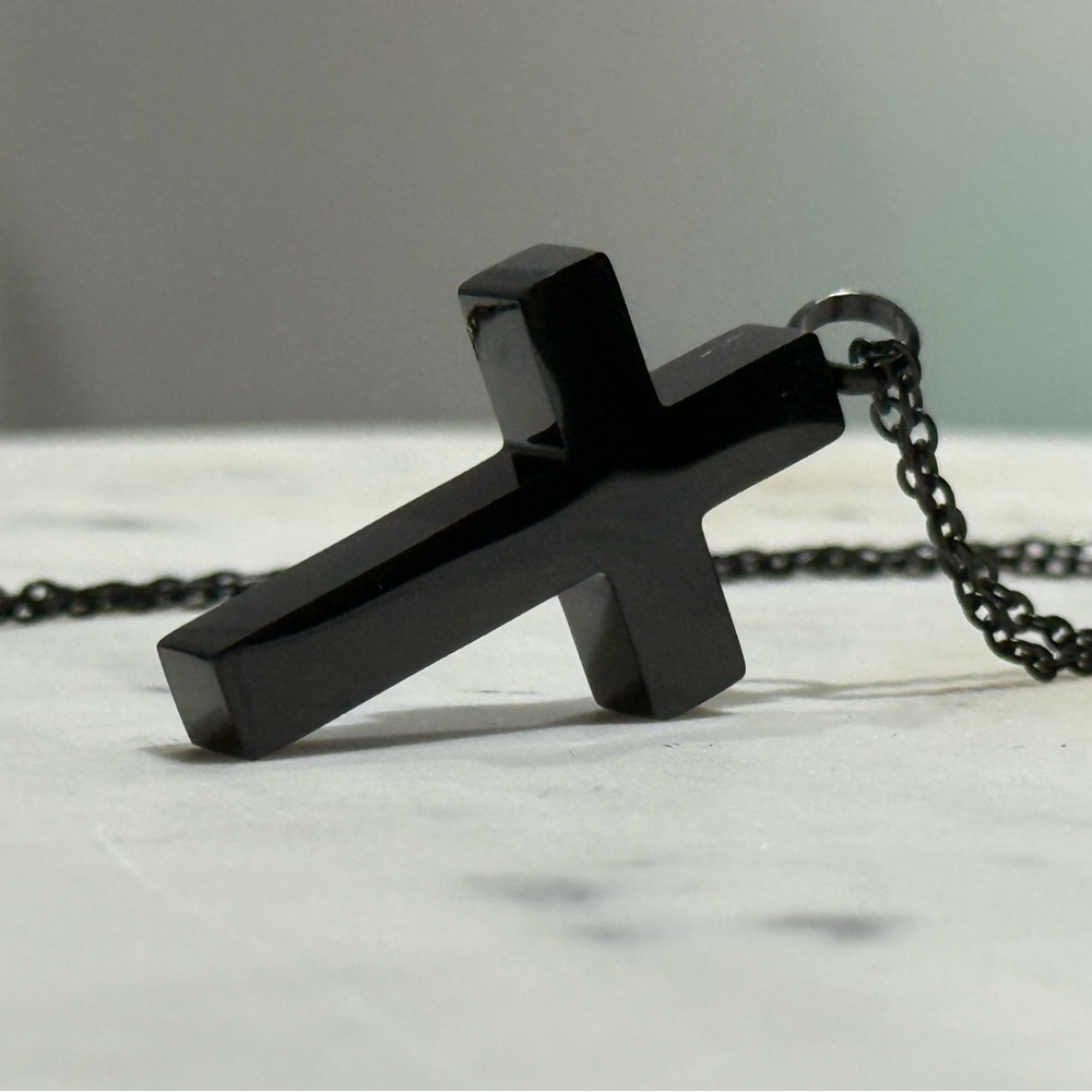 NEW Stainless Steel Cremation Urn Cross Necklace